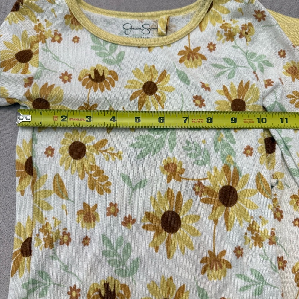 Jessica Simpson 2Pc Pajama Set 3T Sunflower Girls Sleepwear Floral Spring Easter - Picture 3 of 9